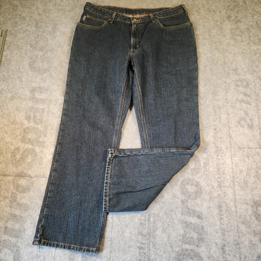 Carhartt WD022 ADT Flannel Lined Straight Leg Relaxed Fit Jeans Womens 14x30